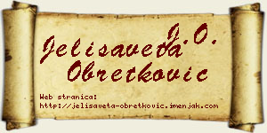 Jelisaveta Obretković vizit kartica
